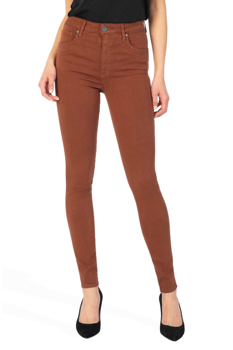 Mia High Rise Toothpick Skinny Jeans, Main, color, CLAY