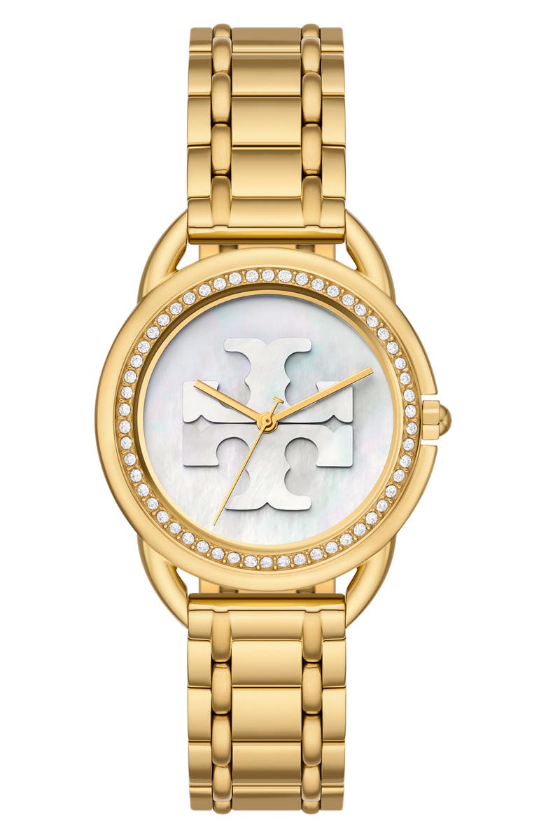 Tory Burch The Miller Glitz Bracelet Watch, 34mm, Main, color, 