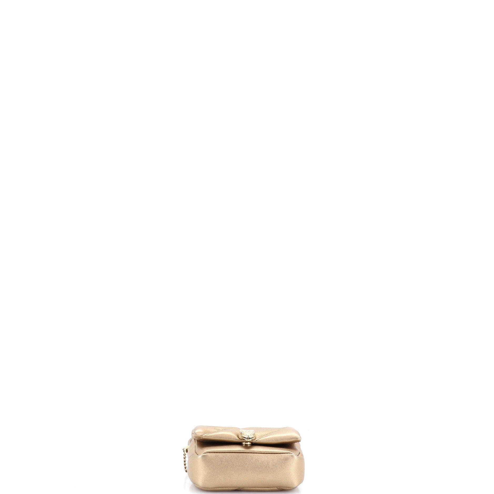 Serpenti Cabochon Shoulder Bag Diagonal Quilted Leather Micro, Alternate, color, Metallic Gold