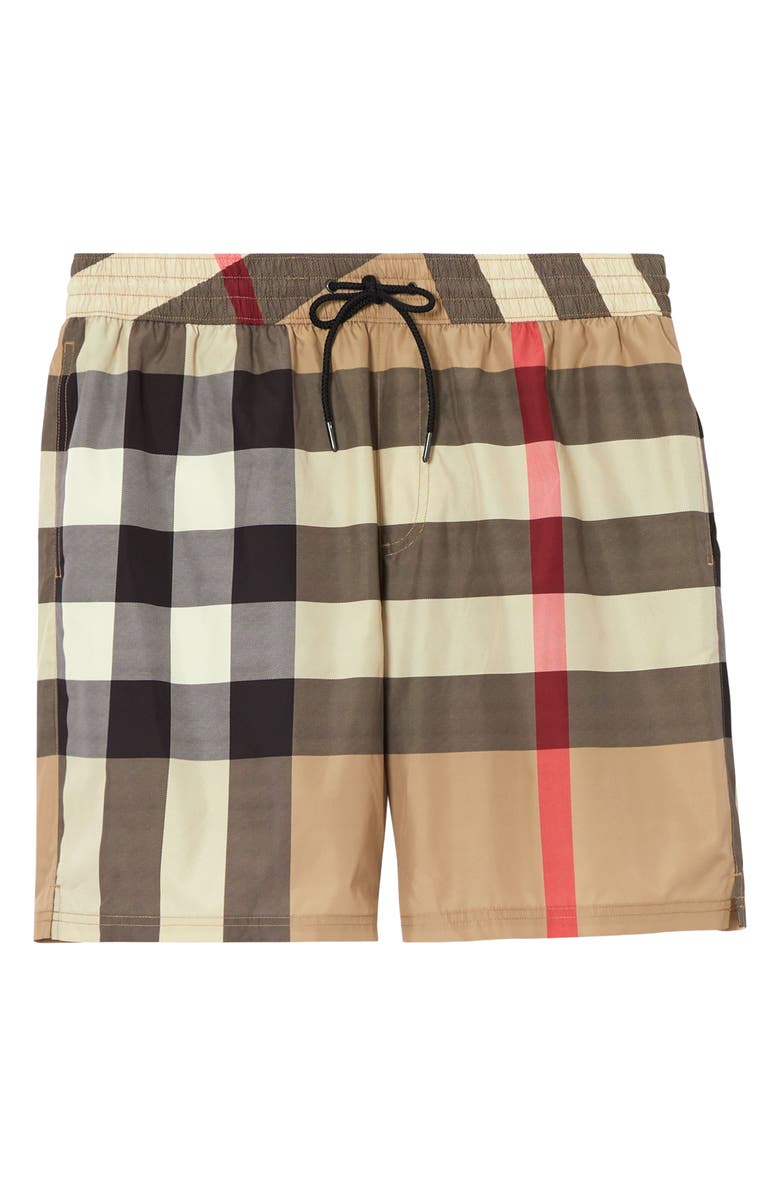 Burberry Guildes Check Swim Trunks, Alternate, color, Archive Beige Ip Chk
