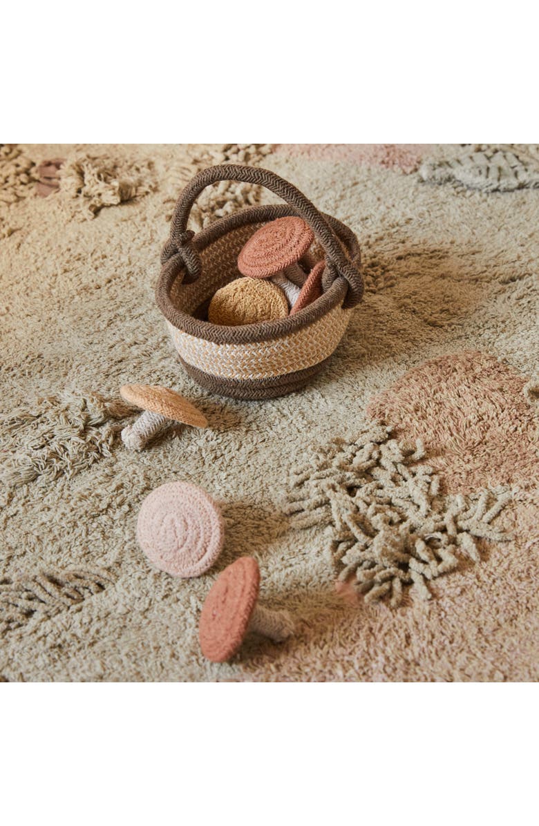 Lorena Canals Washable Play Rug Mushroom Forest, Alternate, color, Olive