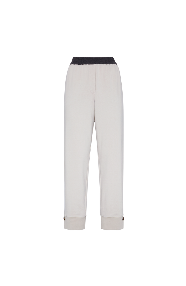 Brunello Cucinelli Smooth French terry trousers, Main, color, Cool Beige