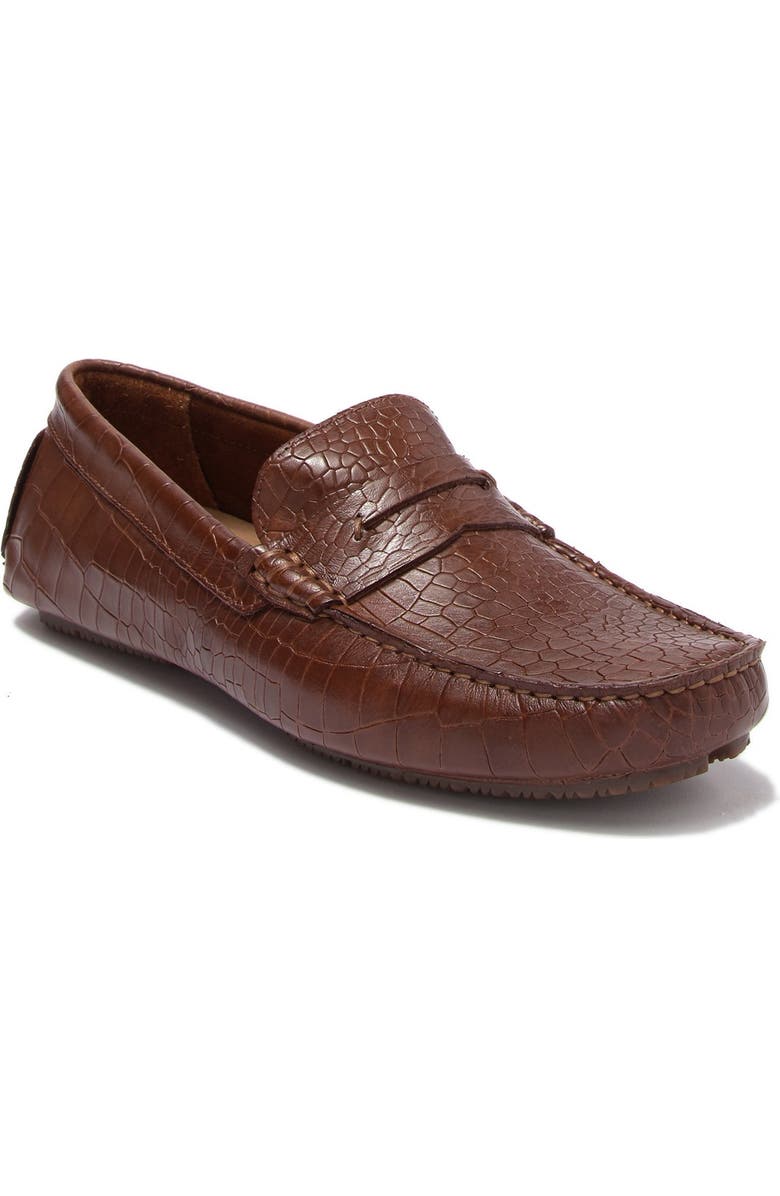 Donald Pliner Veeto Croc Embossed Leather Driver, Main, color,