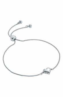 Sarsah Sparkle Heart Drawstring Bracelet