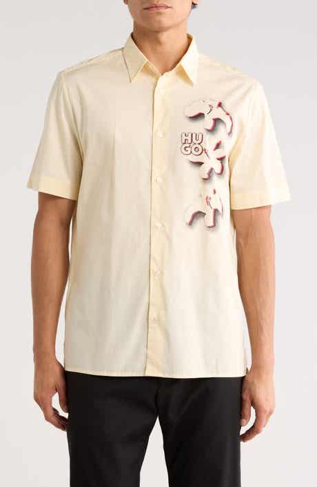 HUGO Ebor Short Sleeve Button-Up Shirt