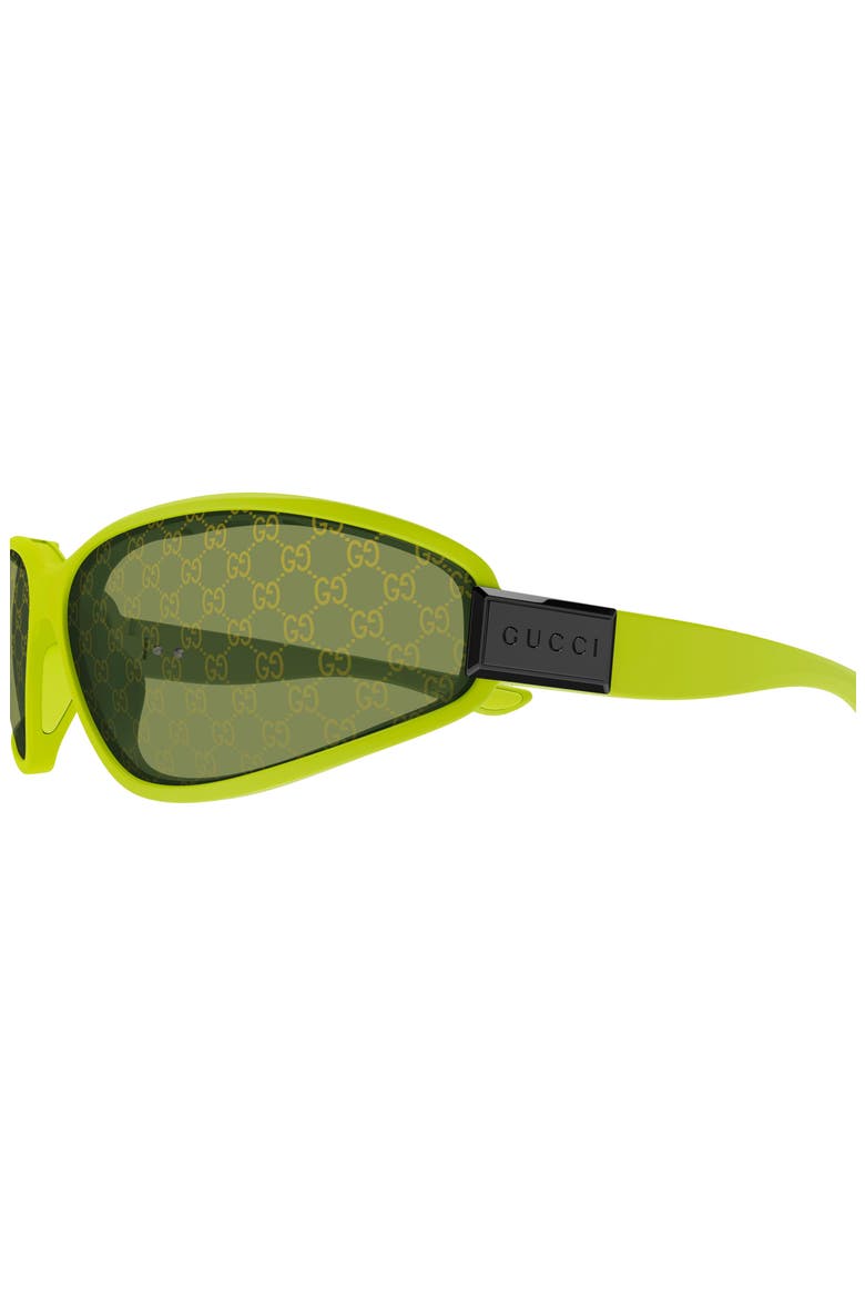73mm Geometric Sunglasses, Alternate, color, GREEN