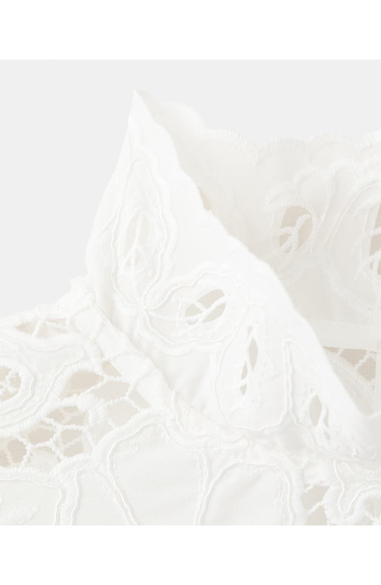 MANGO Coco Lace Cutwork Top, Alternate, color, White