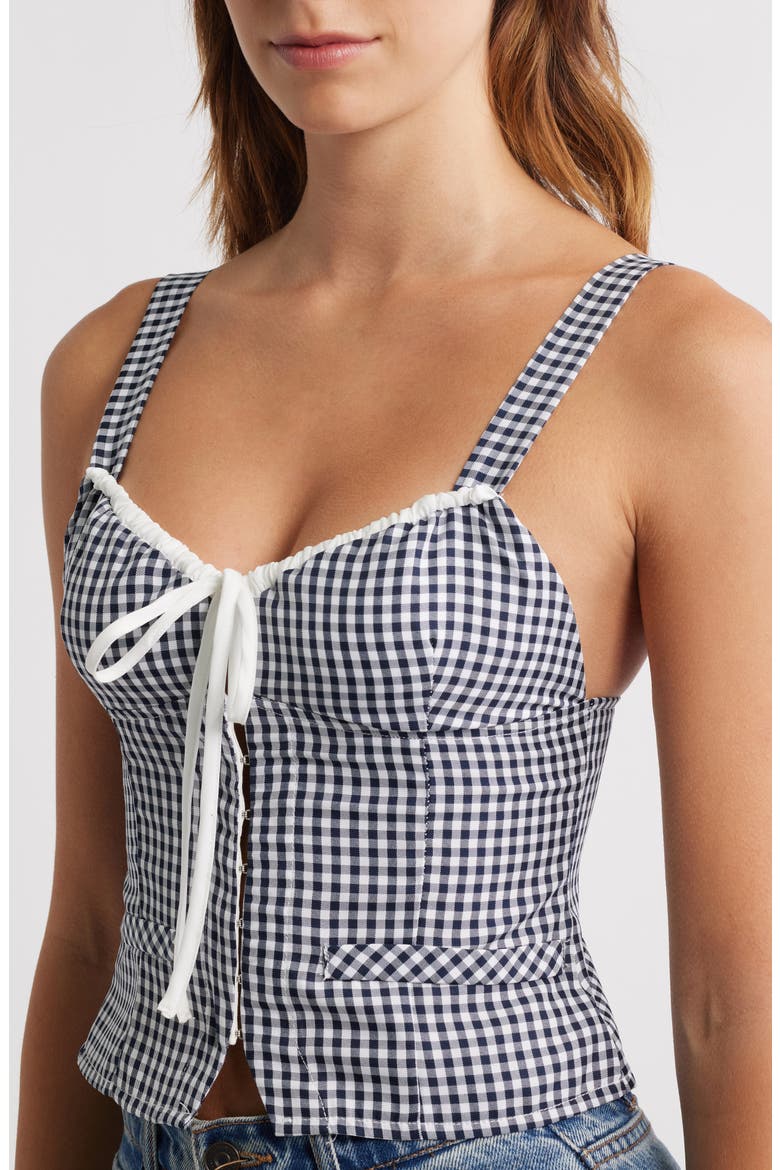 Danella Gingham Tank, Alternate, color, NAVY GINGHAM
