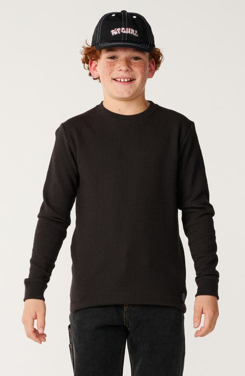 Kids' Premium Surf Waffle Knit Long Sleeve Top