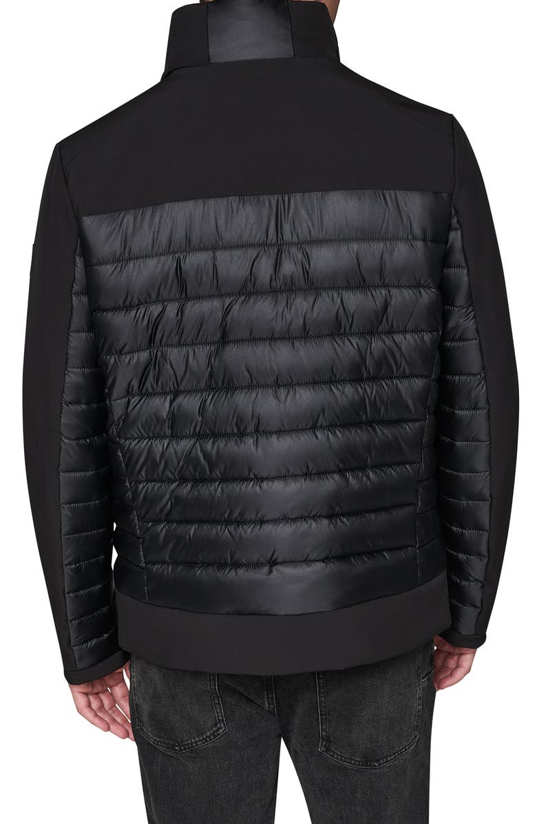 KARL LAGERFELD PARIS Mixed Media Jacket, Alternate, color, Black