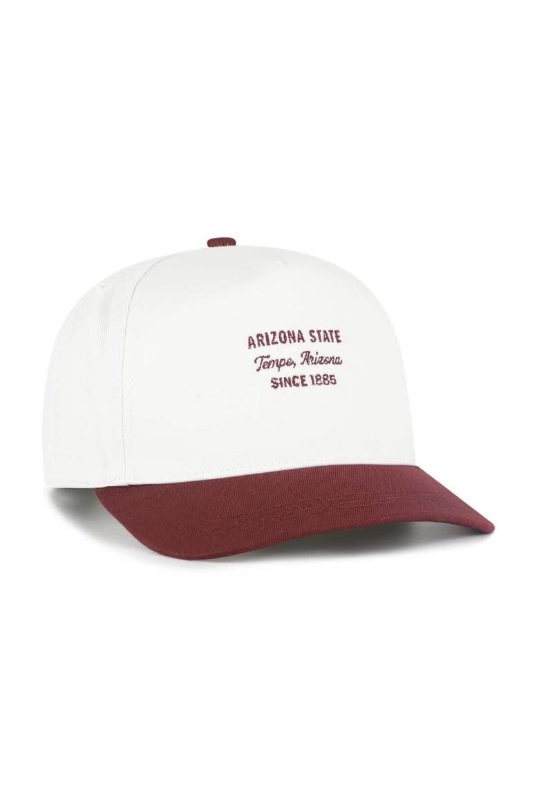 Men's '47 White Arizona State Sun Devils Contemporary Basics Two-Tone Hitch Adjustable Hat, Alternate, color, White