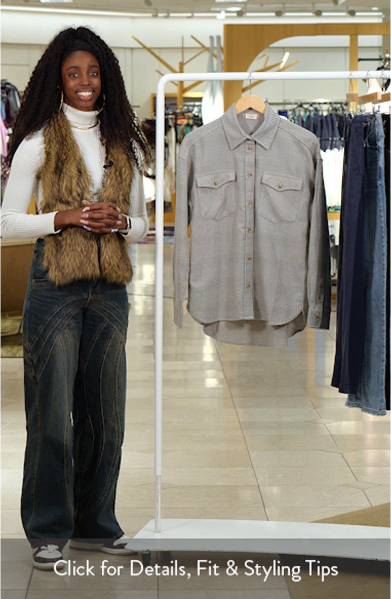 Nazaré Relaxed Flannel Button-Up Shirt, sales video thumbnail