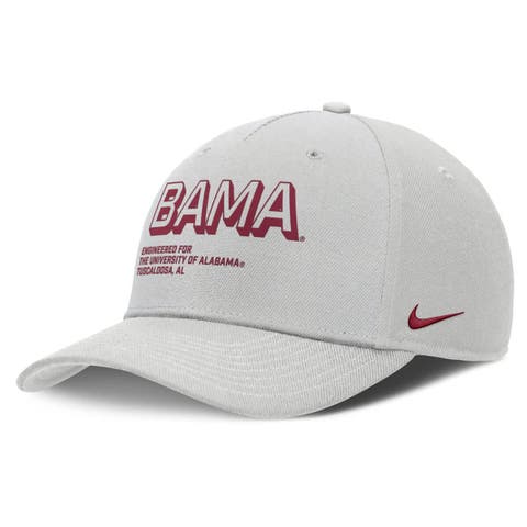 Men's Nike Gray Alabama Crimson Tide 2025 Sideline Dust Pinched Rise Adjustable Hat