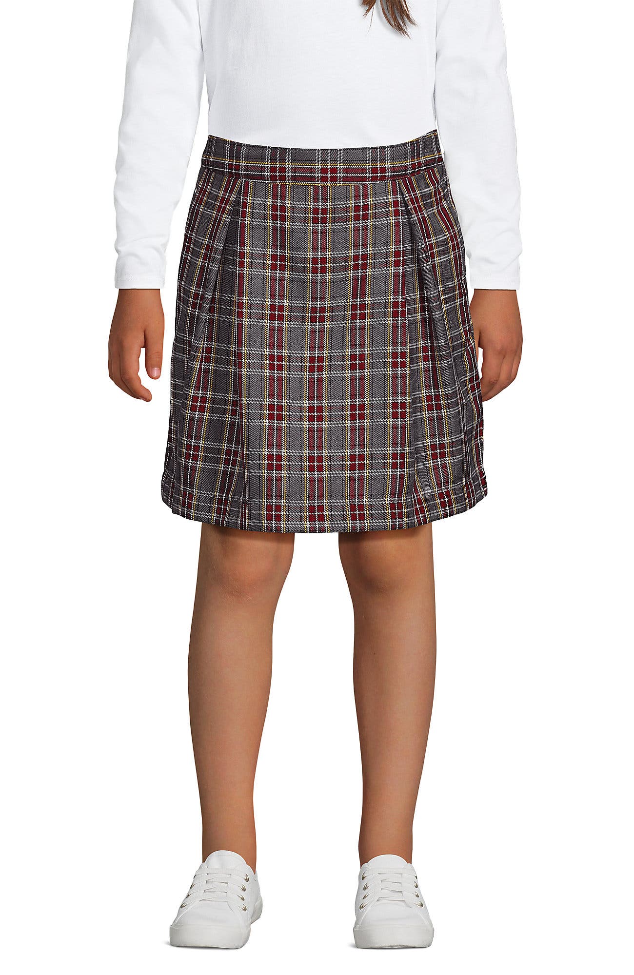 Gray Heather/Maroon Plaid