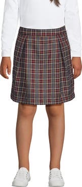 Lands' End School Uniform Girls Plaid Skort Top of Knee