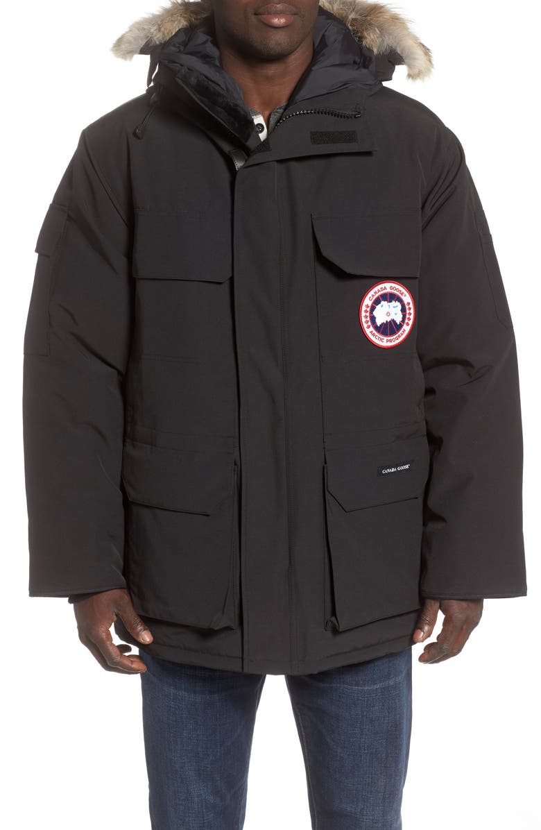 Canada Goose Expedition Extreme Weather Fusion Fit 625 Fill Power Down Parka with Genuine Coyote Fur Trim, Main, color,