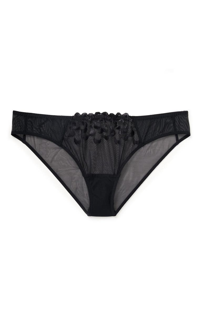 Adore Me Tiana Bikini Panties, Alternate, color, Black