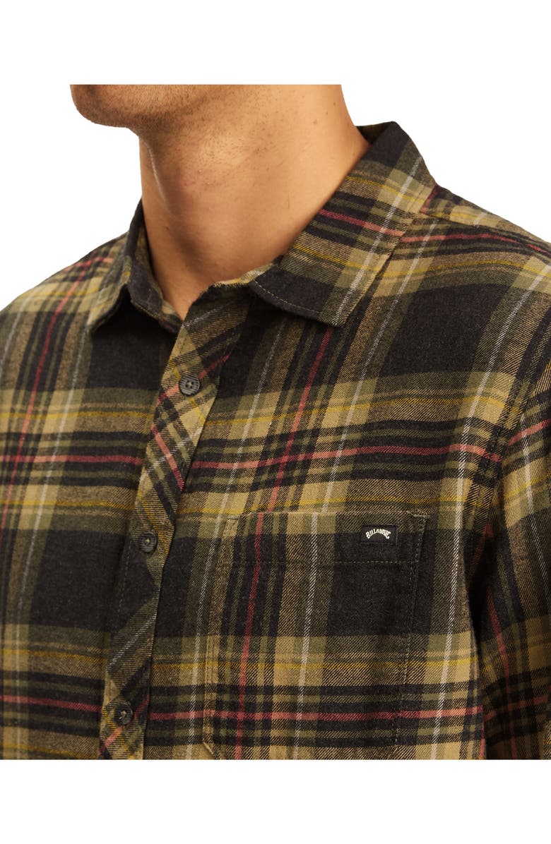 Billabong Coastline Check Flannel Button-Up Shirt, Alternate, color, 