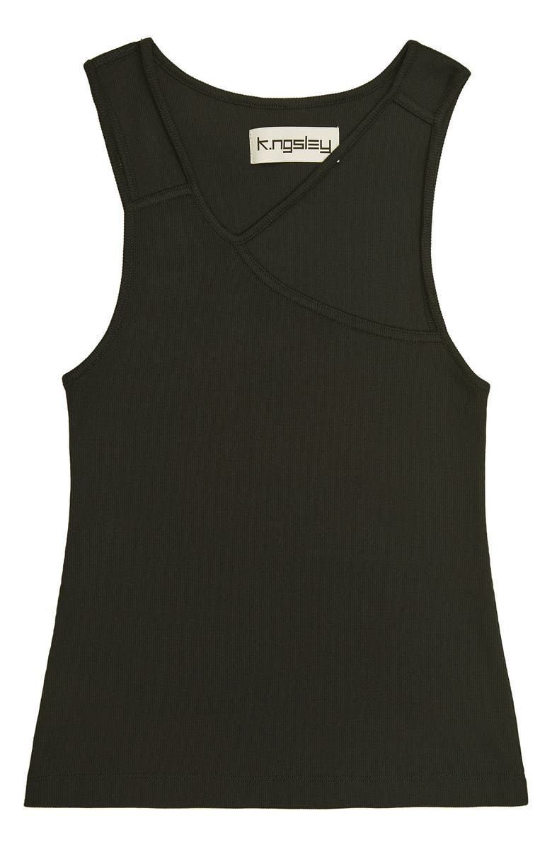 K.NGSLEY Gender Inclusive Fist Geometric Cutout Rib Tank, Alternate, color,