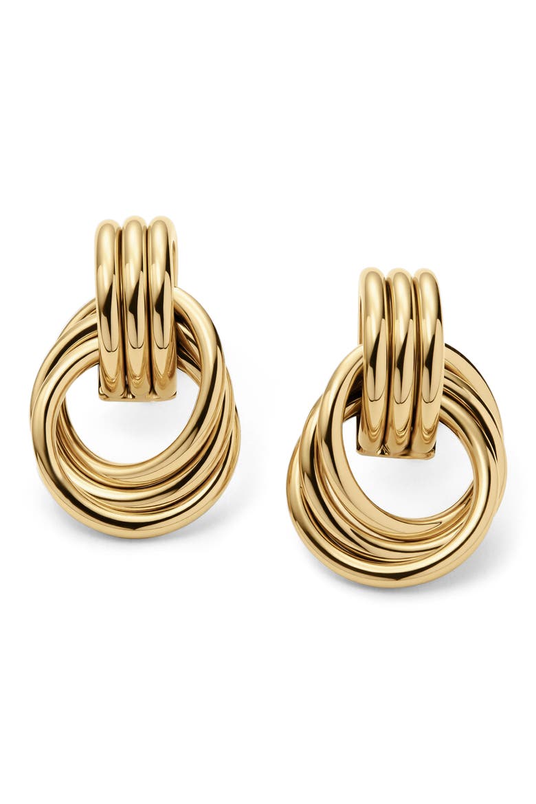 Knot Statement Stud Earrings, Main, color, GOLD