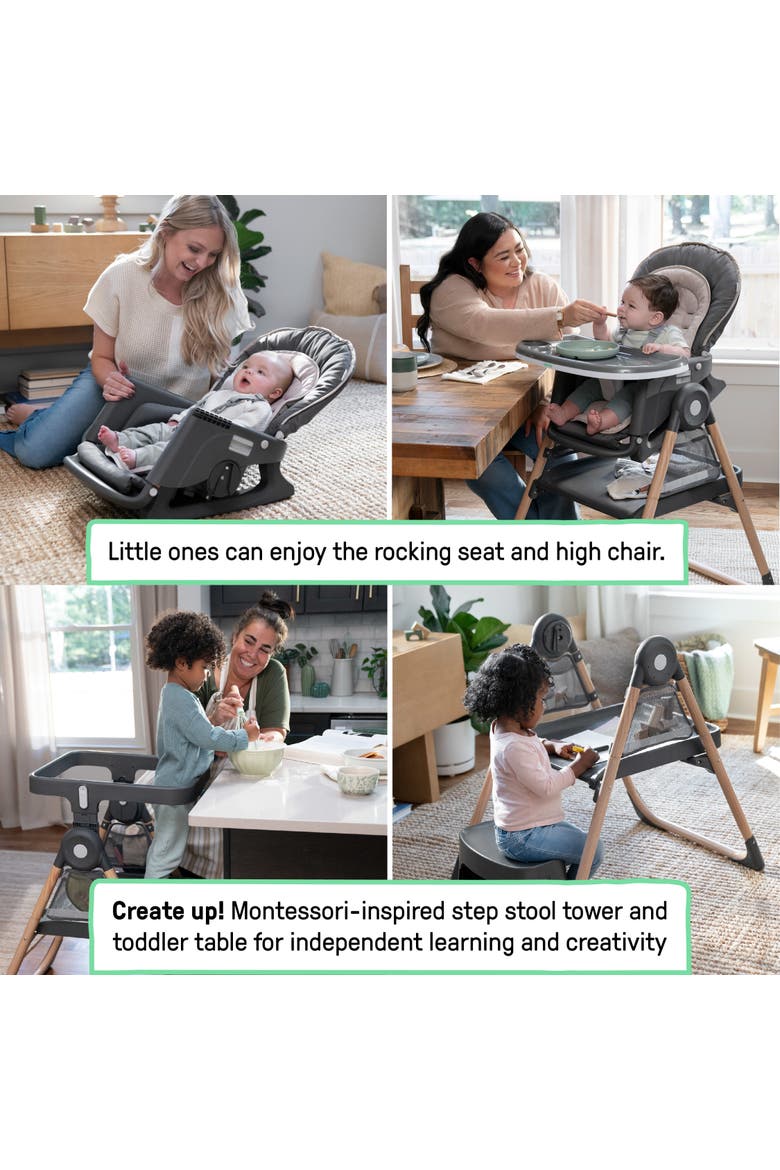 Proper Positioner Create Up! Multi-Mode Folding High Chair, Alternate, color, GREY
