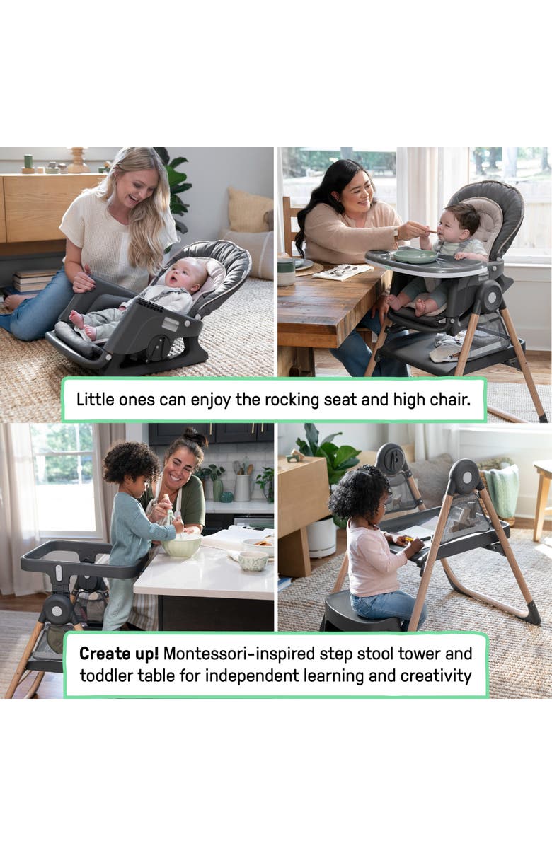 INGENUITY Proper Positioner Create Up! Multi-Mode Folding High Chair, Alternate, color, Grey