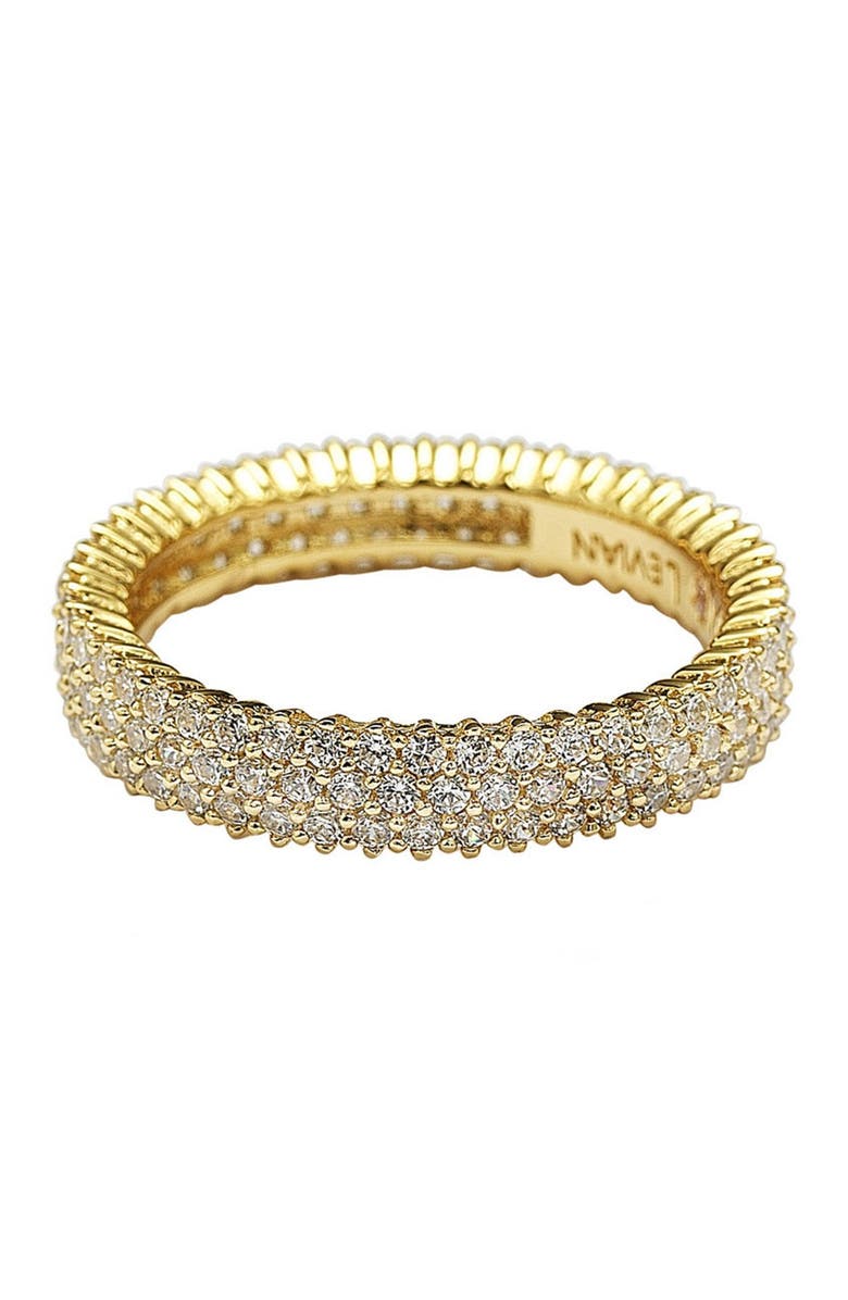 SUZY LEVIAN Cubic Zirconia Eternity Band Ring, Alternate, color, Yellow