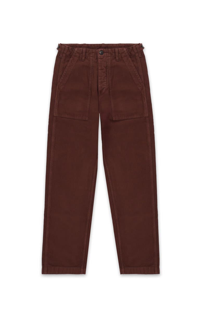Fortela Wnewfatigue Moleskin Fatigue Trousers, Main, color, Burgundy