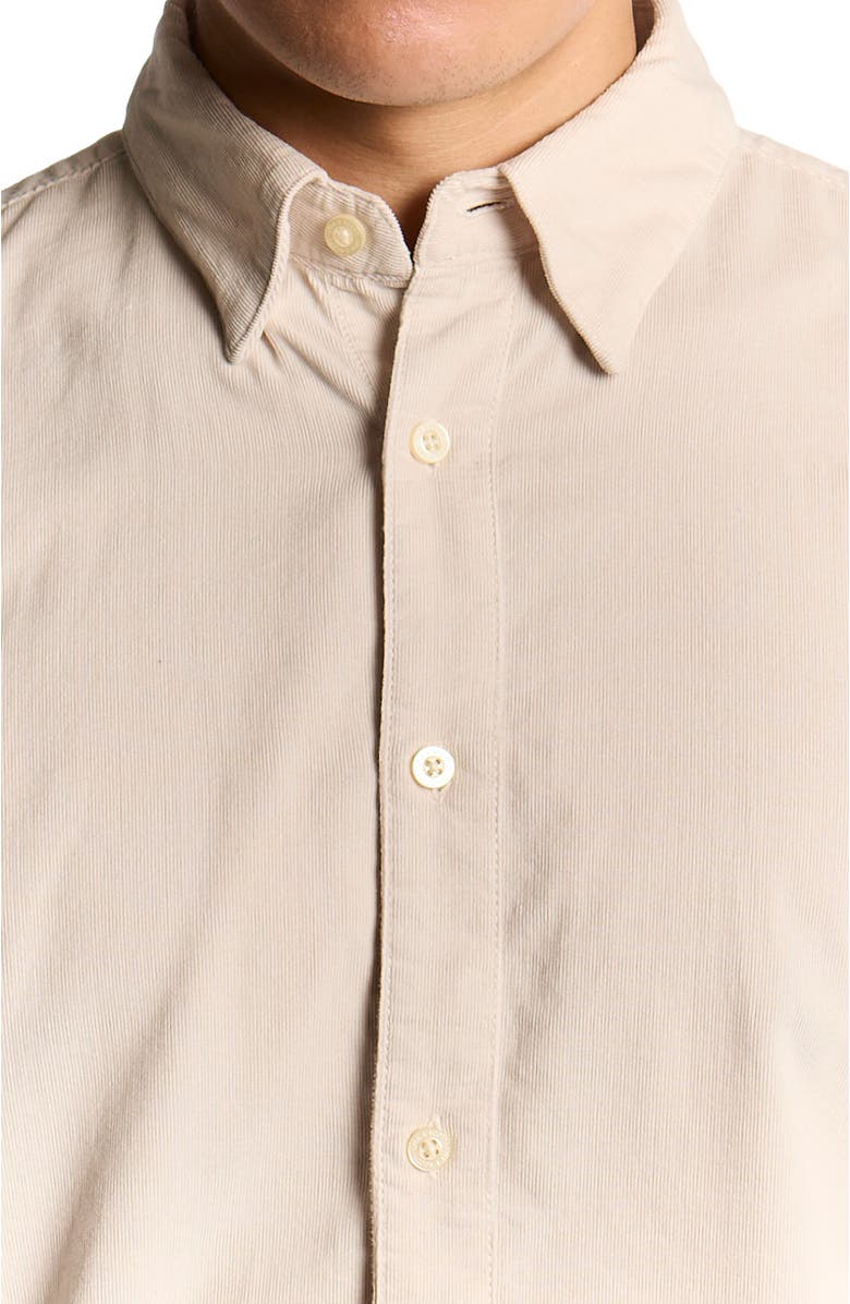 Lyle & Scott Long Sleeve Micro Corduroy Shirt, Alternate, color, Putty