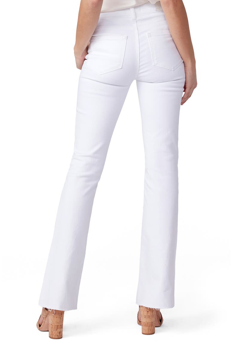 Laurel Canyon High Waist Raw Hem Bootcut Jeans, Alternate, color, CRSP WHT