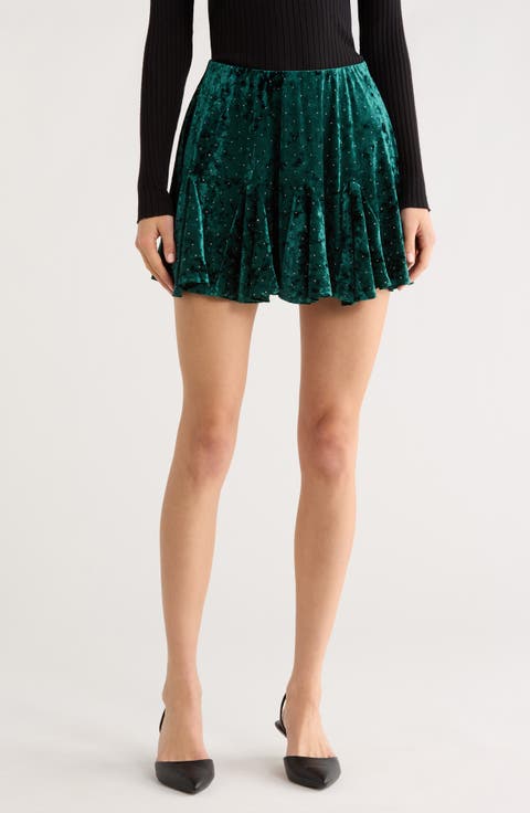 Velvet Miniskirt