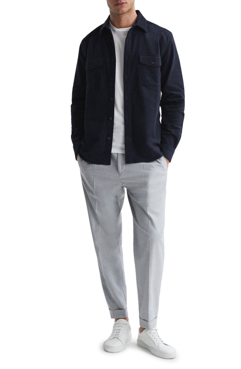 Reiss Cialini Cotton Stretch Twill Button-Up Shirt, Alternate, color,