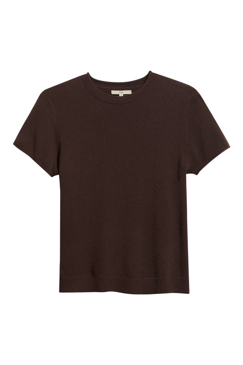 Cashmere Knit T-Shirt, Alternate, color, BROWN