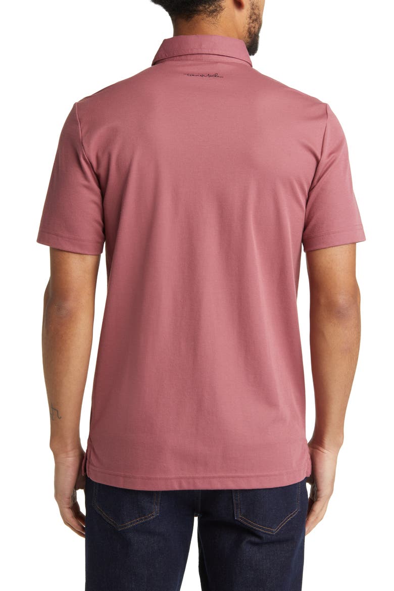 Unprecedented Stripe Polo, Alternate, color, ROAN ROUGE