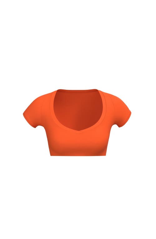 Vitality Cloud Ii V Cropped Tee In Orange