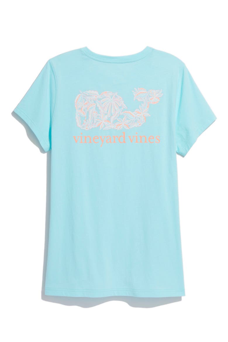 Floral Whale Logo Graphic Tee, Alternate, color, ISLAND PARADISE