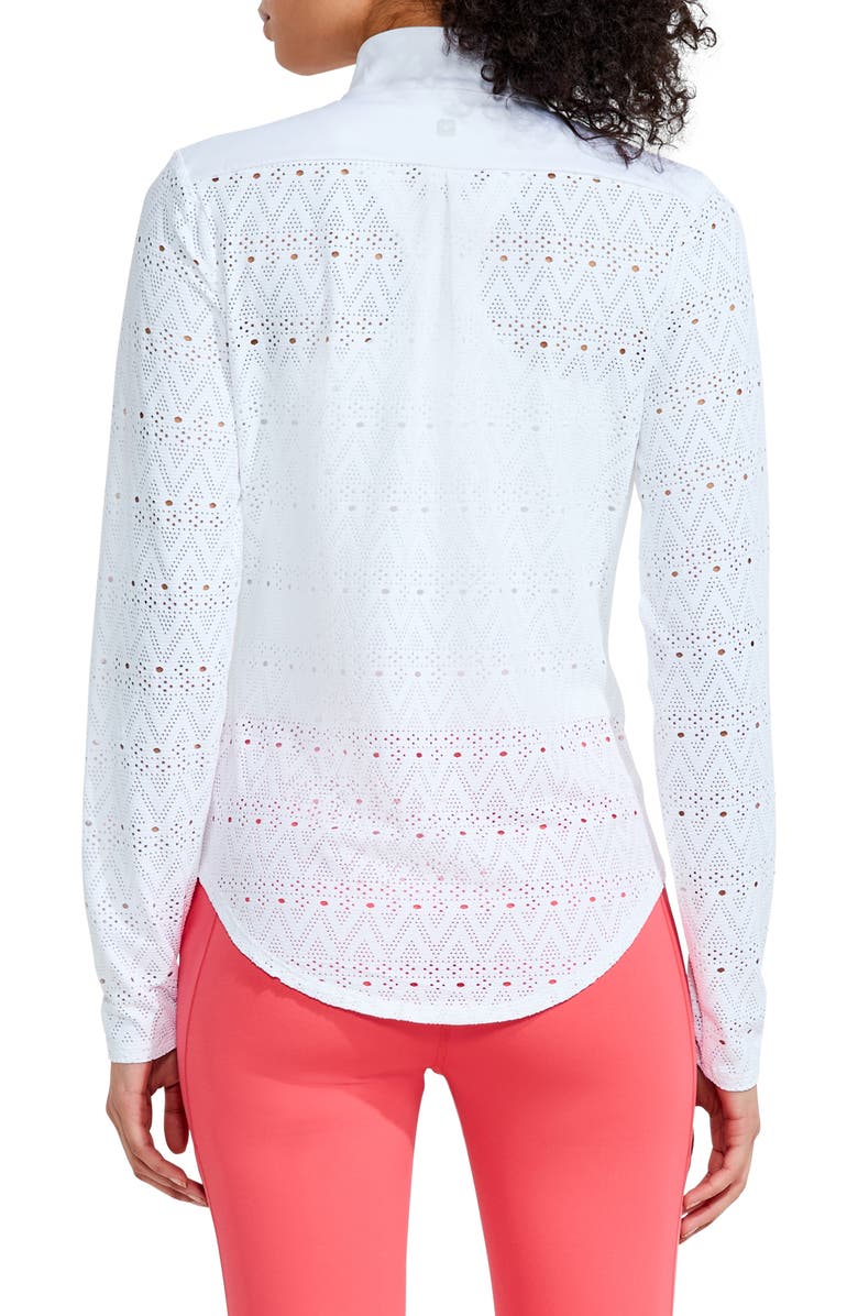 NIC+ZOE Active FlowFit Embroidered Lace Jacket, Alternate, color, 