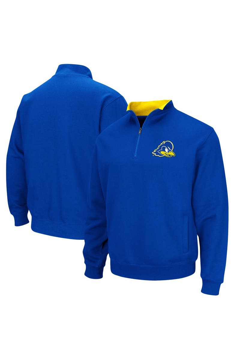 COLOSSEUM Men's Colosseum Royal Delaware Fightin' Blue Hens Tortugas Logo Quarter-Zip Pullover Jacket, Main, color, Royal