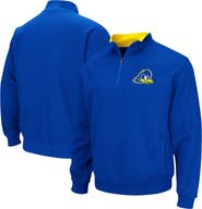COLOSSEUM Men's Colosseum Royal Delaware Fightin' Blue Hens Tortugas Logo Quarter-Zip Pullover Jacket