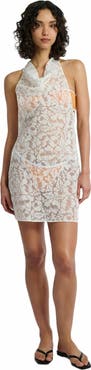 Onia Burnout Cowl Mini Dress