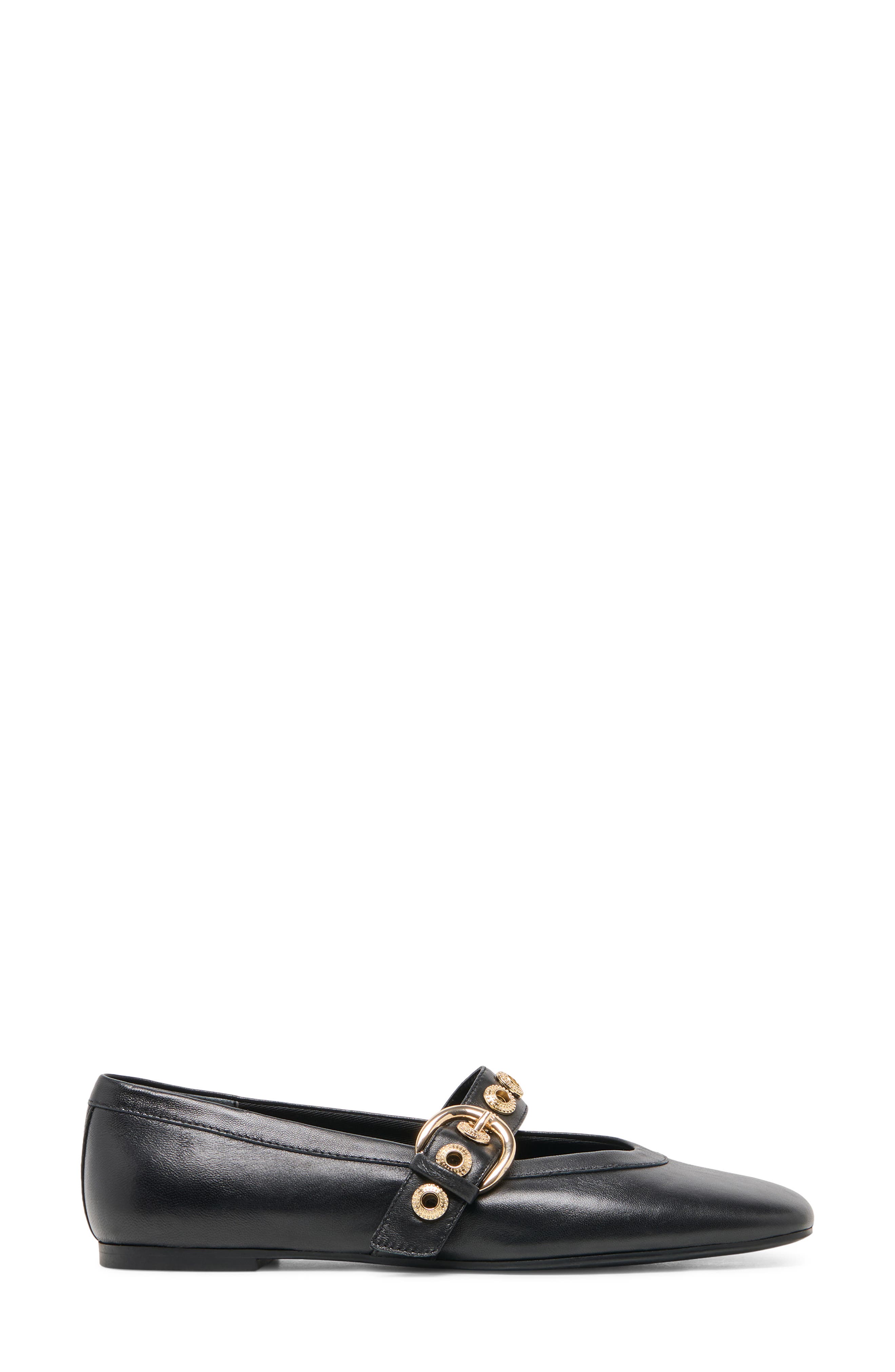 Dolce Vita Marten Mary Jane Ballet Flat, Alternate, color, Black Leather