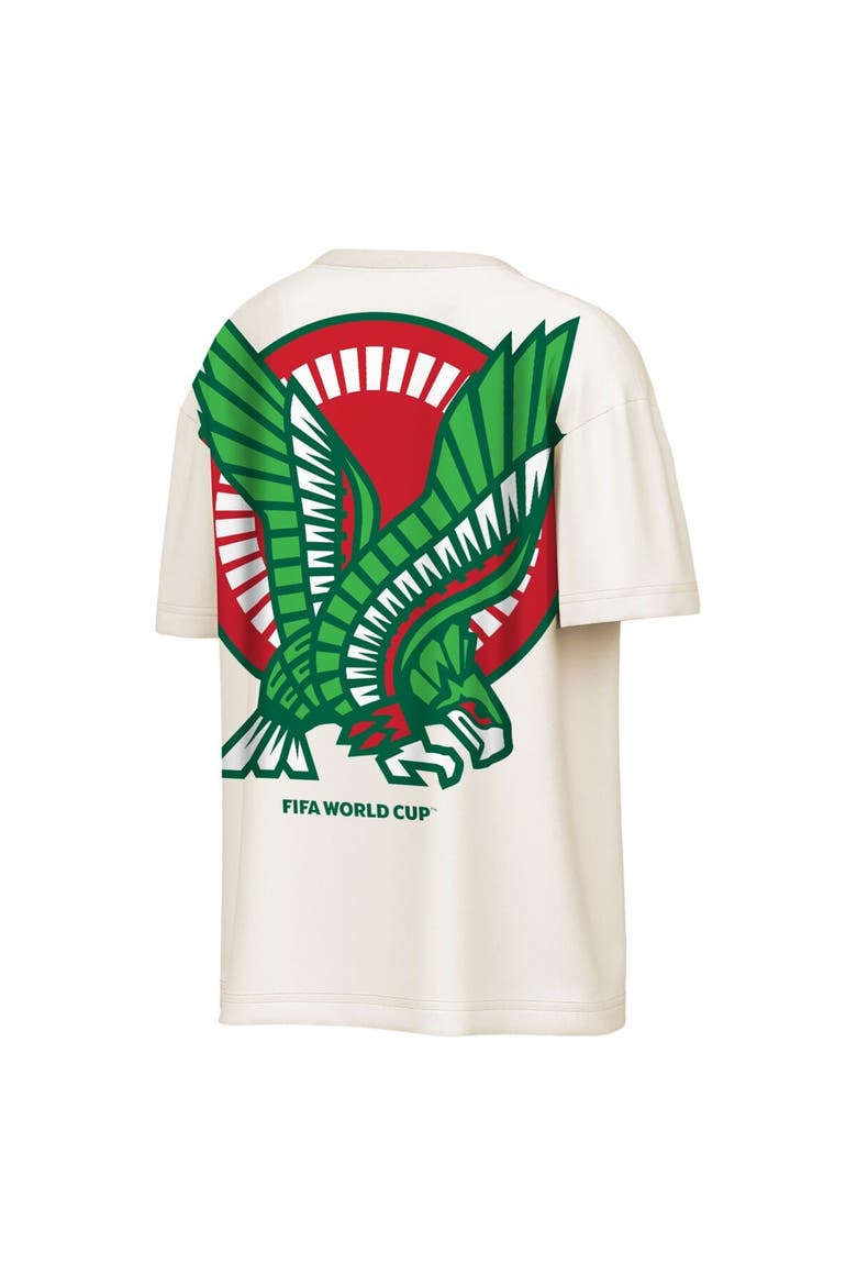 Men's Outerstuff  Cream Mexico National Team FIFA World Cup 2026 Livery Oversized 2-Hit T-Shirt, Alternate, color, Cream