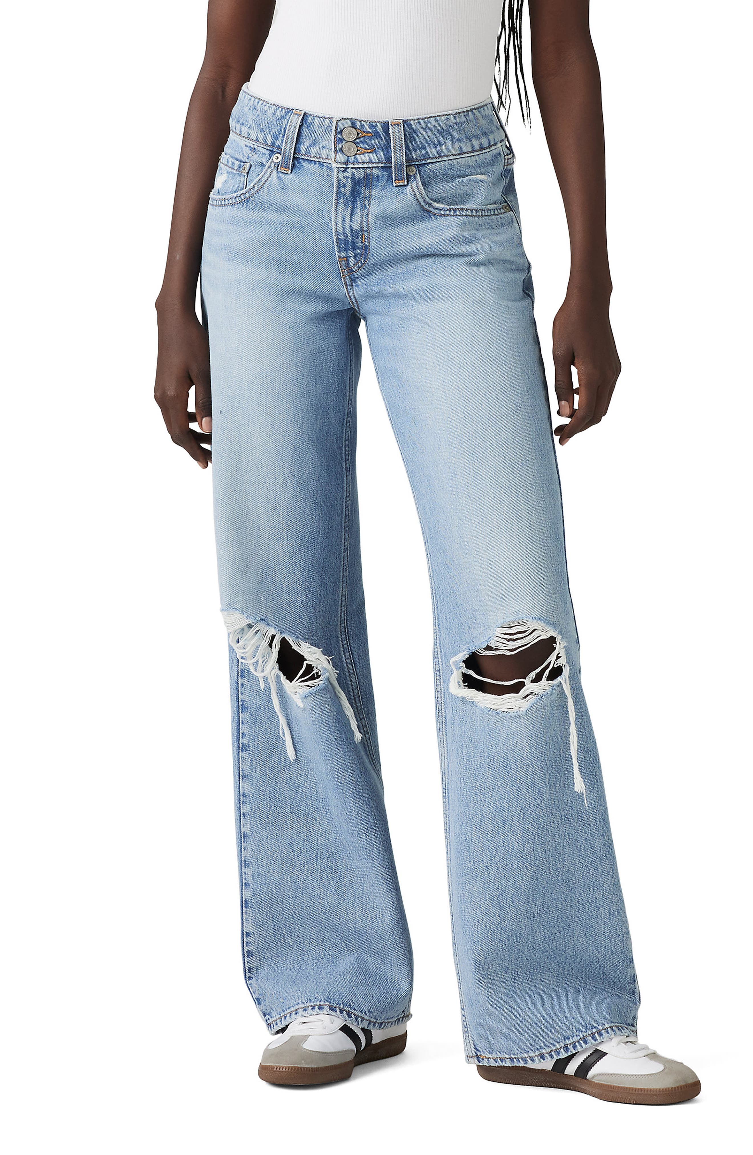 Levi&#39;s® Ripped Superlow Wide Leg Jeans