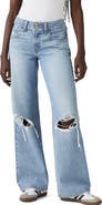 Levi's Ripped Superlow Wide Leg Jeans