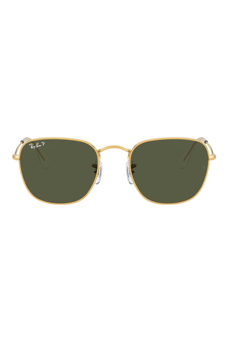 51mm Polarized Rectangular Sunglasses, Main, color, YELLOW