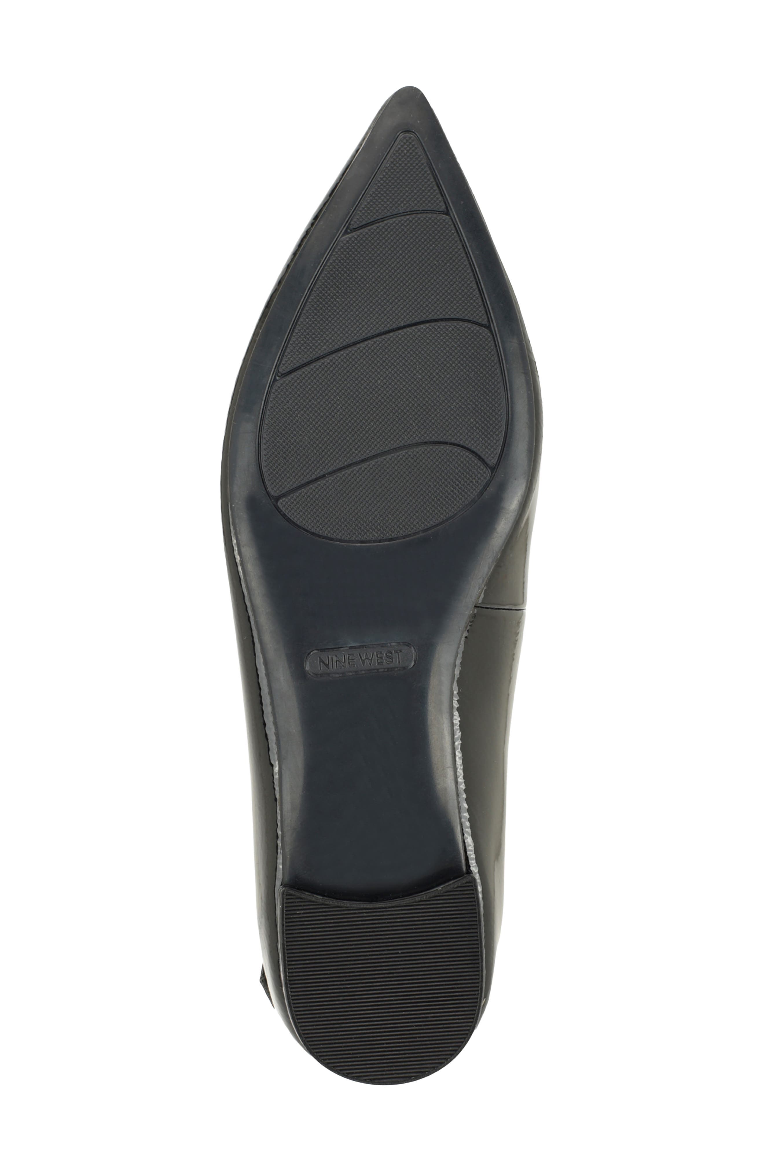 Jarry Pointed Toe Flat, Alternate, color, BLACK