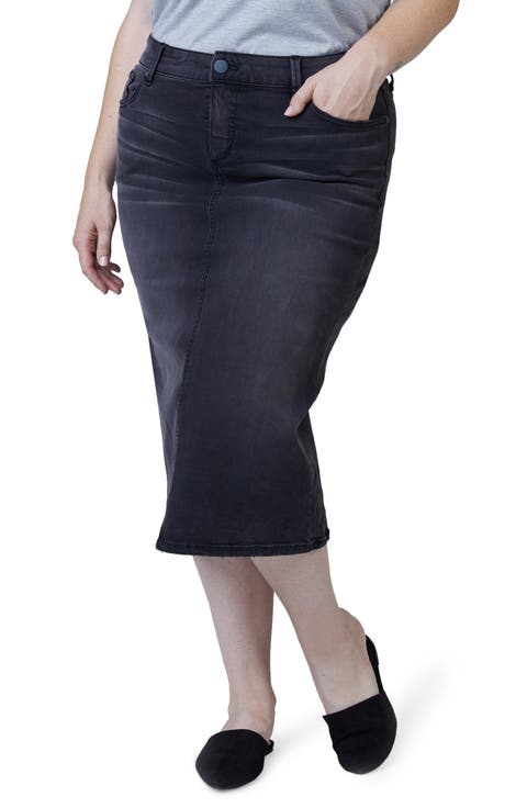 Denim Midi Skirt