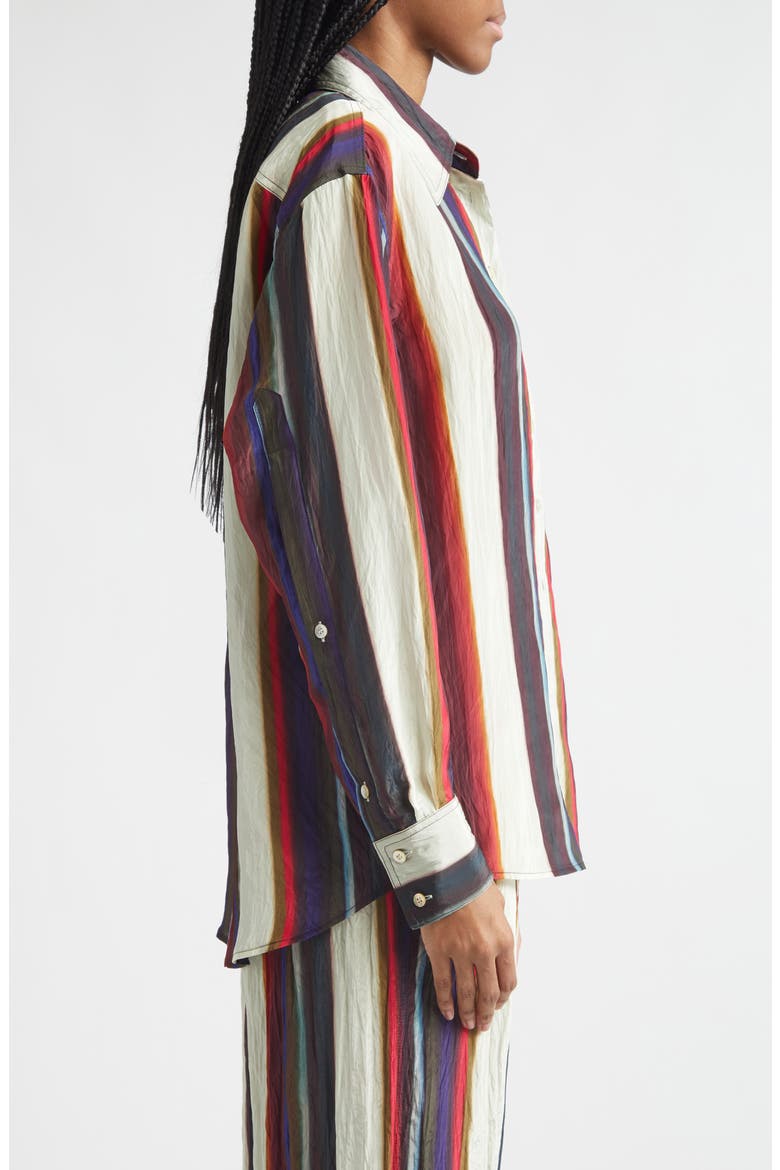 Morris Stripe Button-Up Shirt, Alternate, color, CALLA LILY MULTI