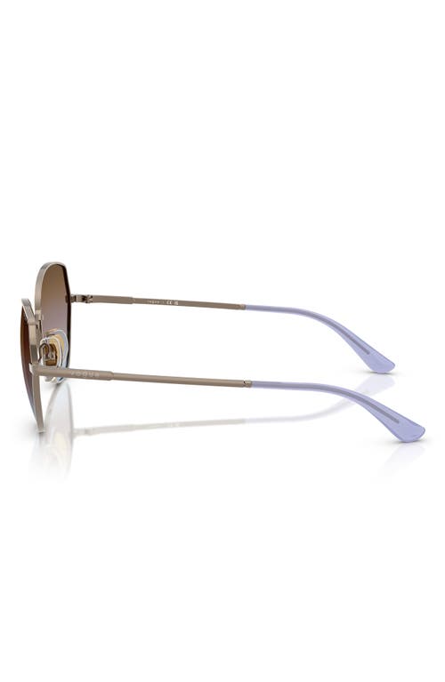 Vogue 56mm Gradient Oval Sunglasses In Light Brown