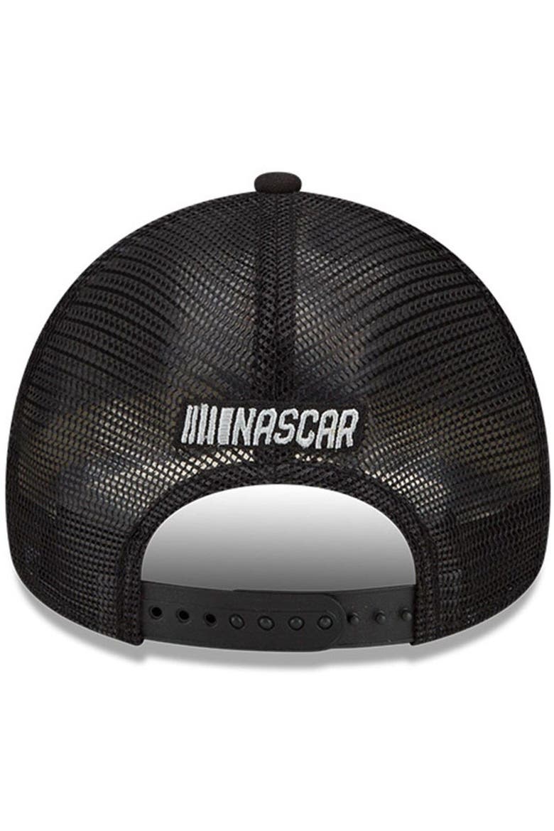 Men's New Era Black Dale Earnhardt Legends Intimidator 9FORTY A-Frame Trucker Snapback Adjustable Hat, Alternate, color, Black